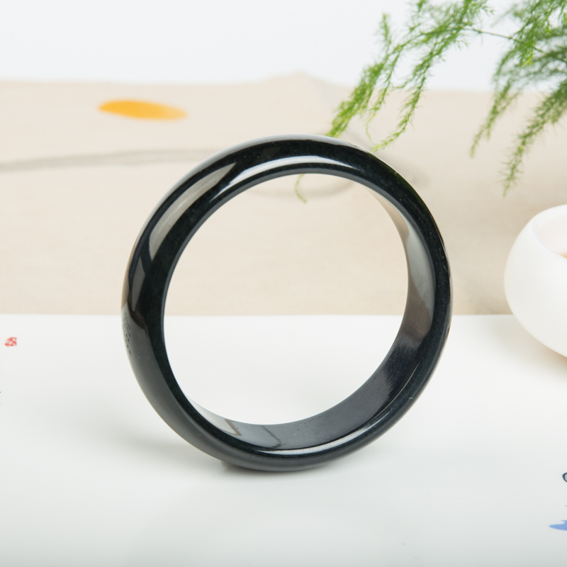 和田黑青玉平安镯-红掌柜