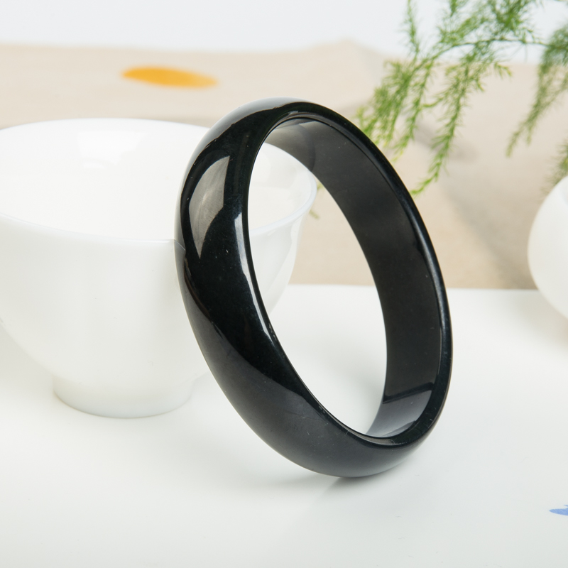 和田黑青玉平安镯-红掌柜