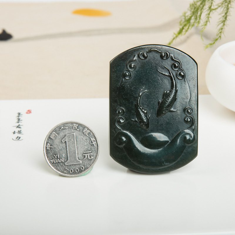 山料和田青玉金玉满堂吊坠-红掌柜