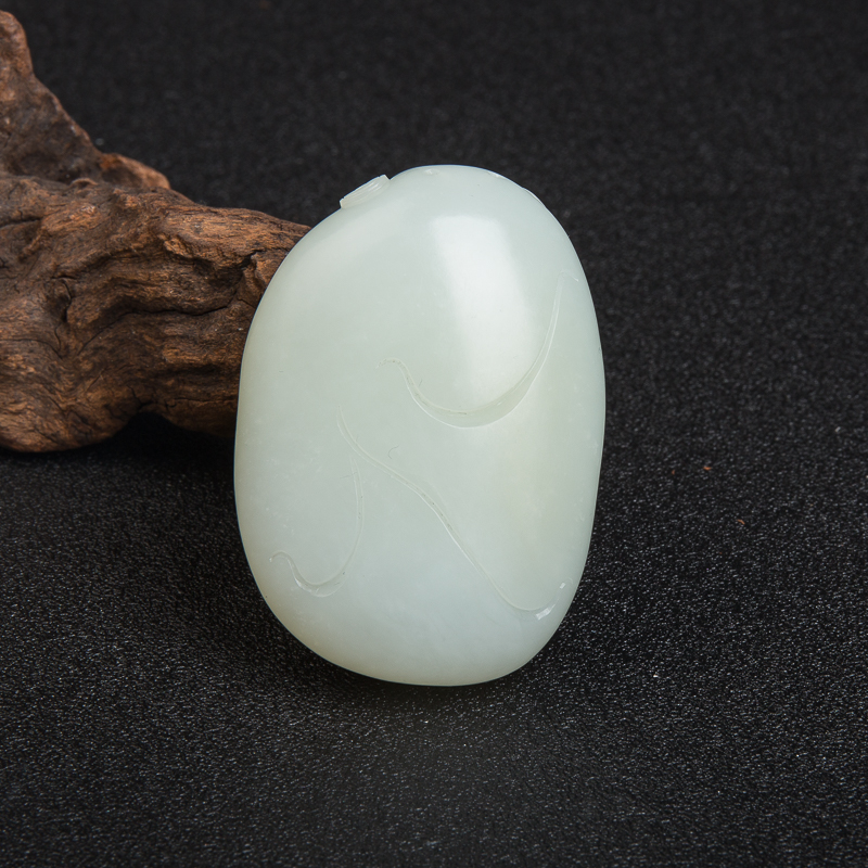 天然山料和田玉财神吊坠-红掌柜