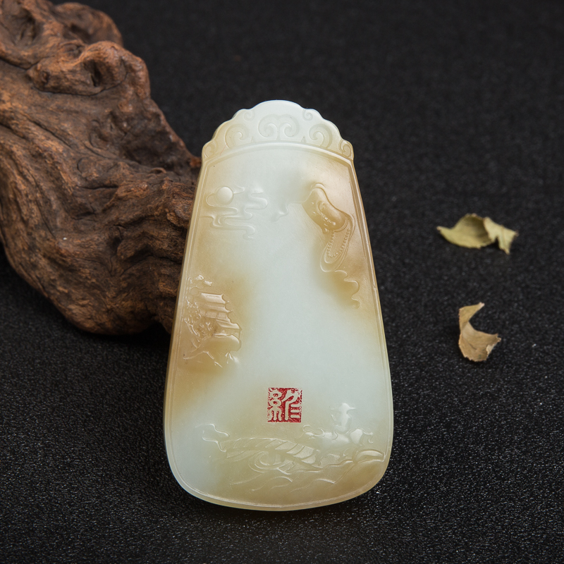 和田玉吊坠-红掌柜