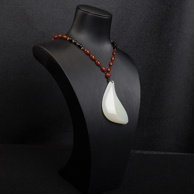 山料和田玉平安吊坠-红掌柜