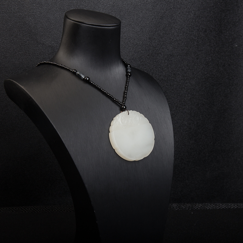 山料和田白玉双龙戏珠挂坠-红掌柜