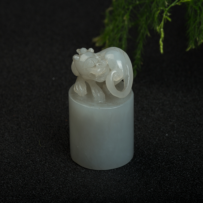 籽料和田青花玉印章-红掌柜