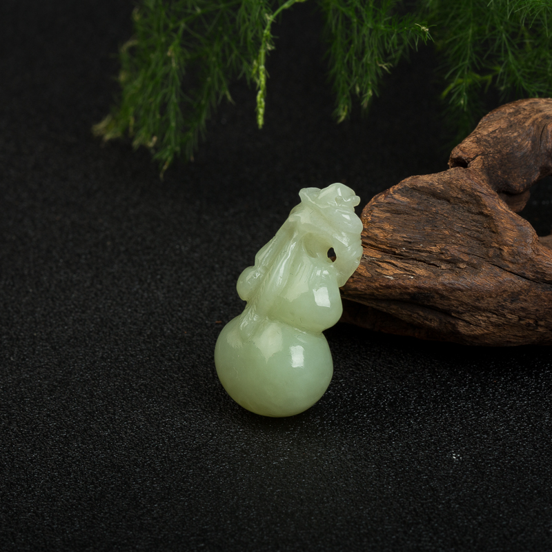 天然和田黄玉福禄吊坠-红掌柜