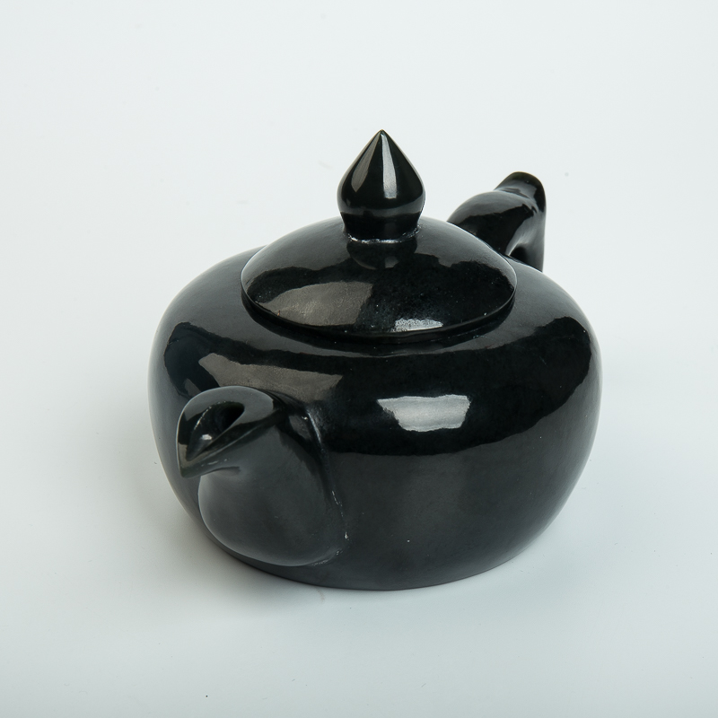 天然山料和田青玉茶壶摆件-红掌柜