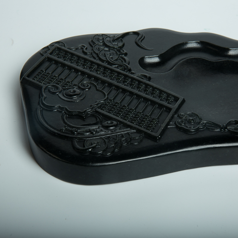 新疆山料和田青玉算盘砚台-红掌柜