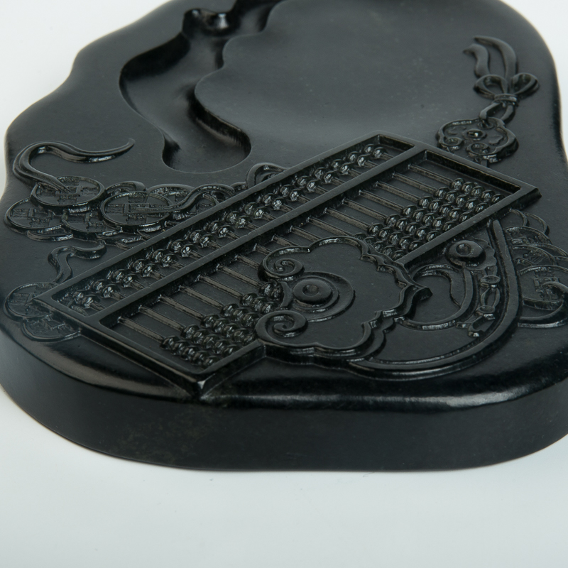 天然山料和田青玉算盘砚台-红掌柜