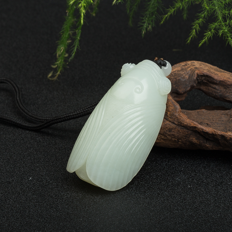 天然俄罗斯和田玉一鸣惊人吊坠-红掌柜