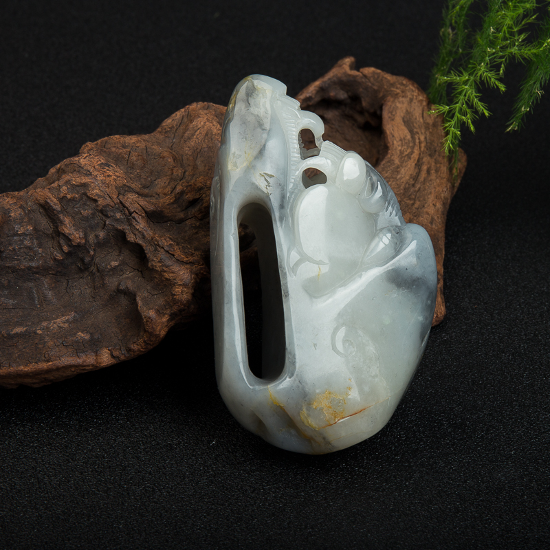 籽料和田青花玉瑞兽皮带扣两用款-红掌柜