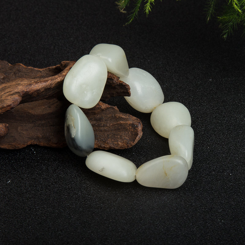 籽料和田玉单圈手串-红掌柜