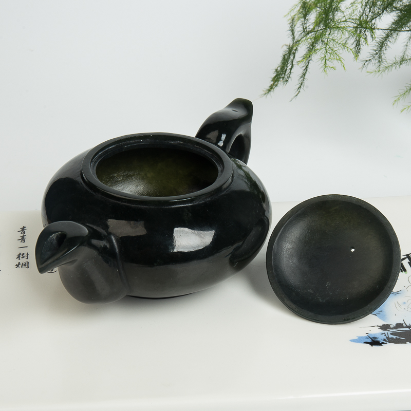 和田玉茶壶摆件-红掌柜