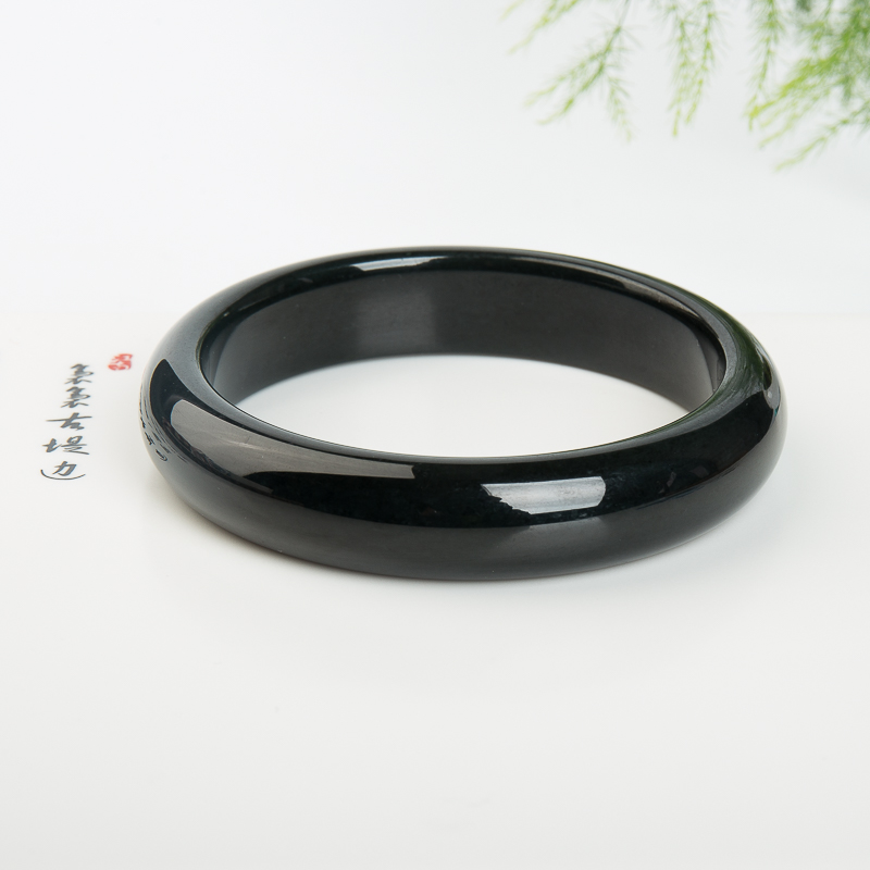 61mm新疆山料和田青玉手镯-红掌柜