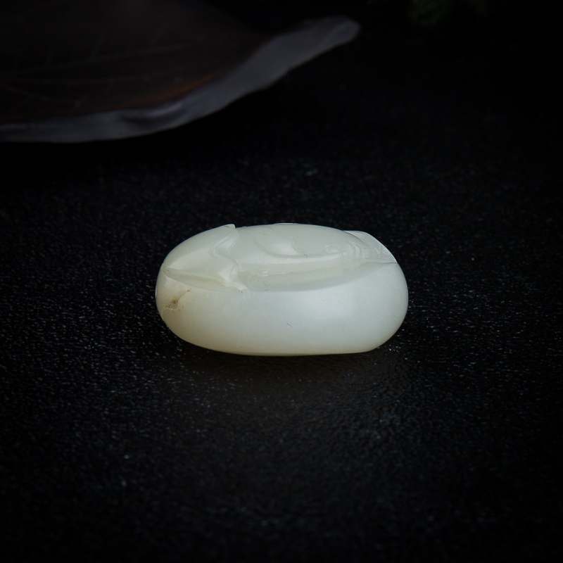 新疆天然籽料和田白玉吊坠-红掌柜