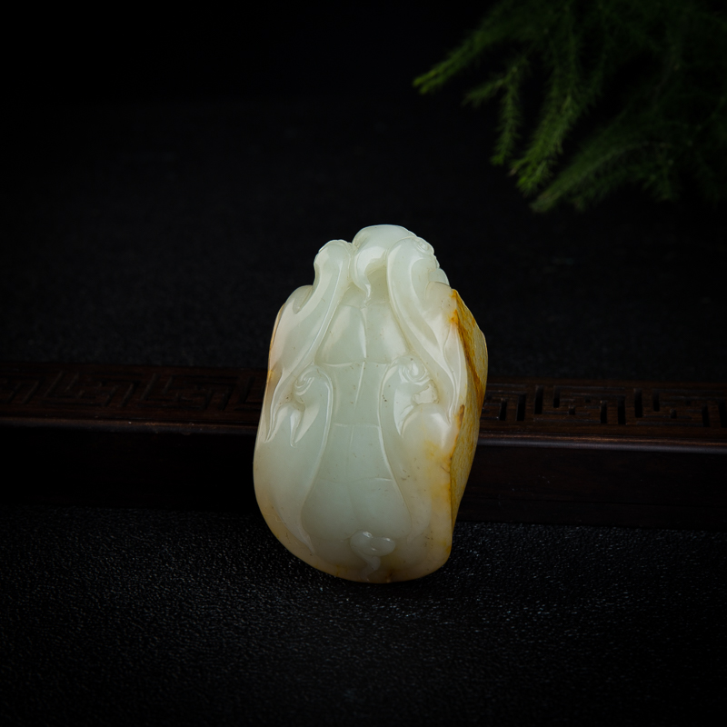 和田玉龙龟小摆件-红掌柜