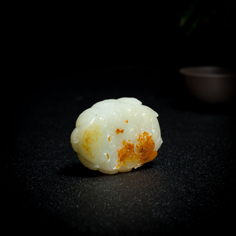 和田玉多子多福吊坠把件两用款-红掌柜