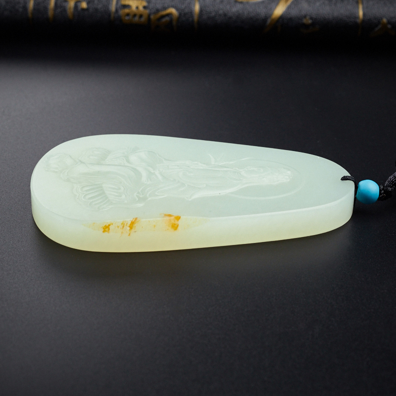 俄料和田玉观音吊坠-红掌柜珠宝