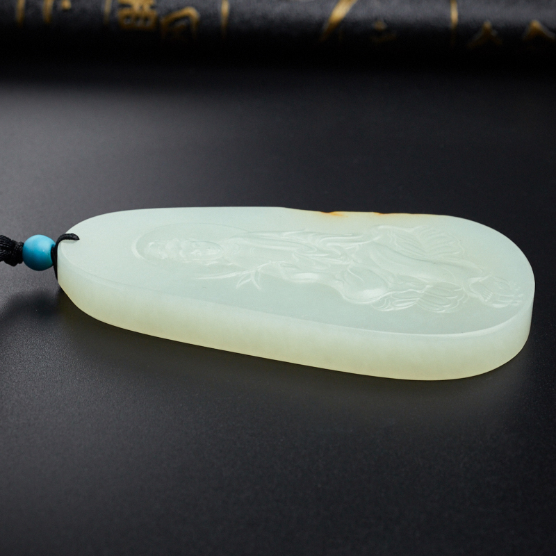 俄料和田玉吊坠-红掌柜珠宝