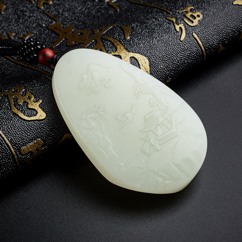 和田玉吊坠牌-红掌柜珠宝