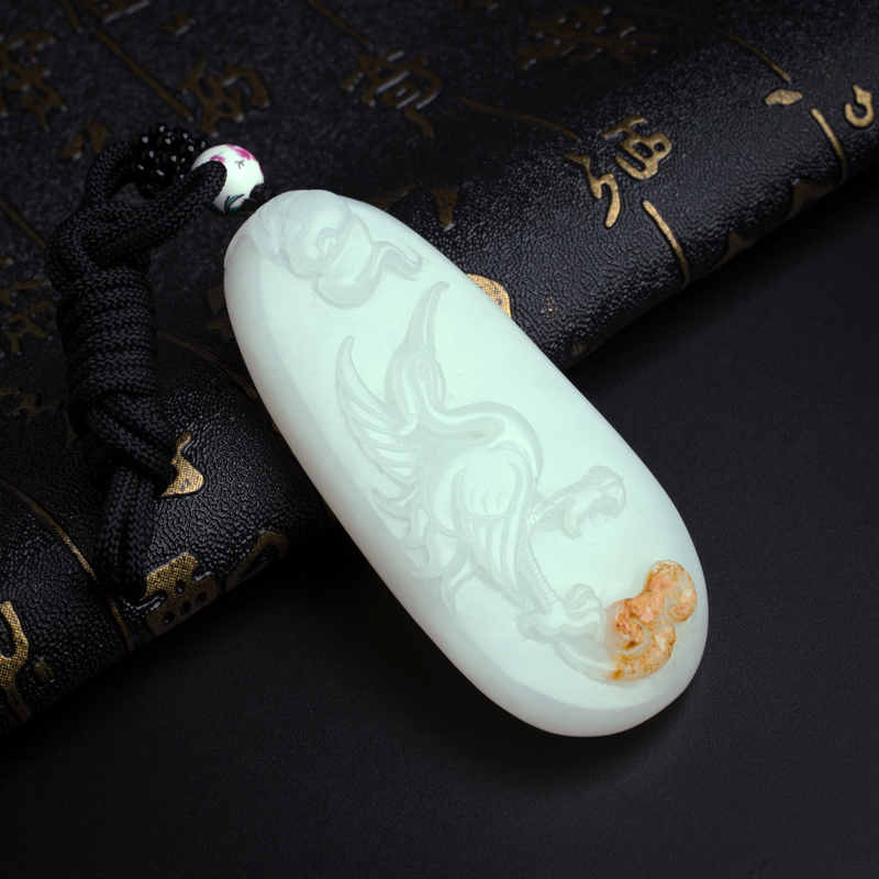 和田玉长寿有福吊坠-红掌柜珠宝