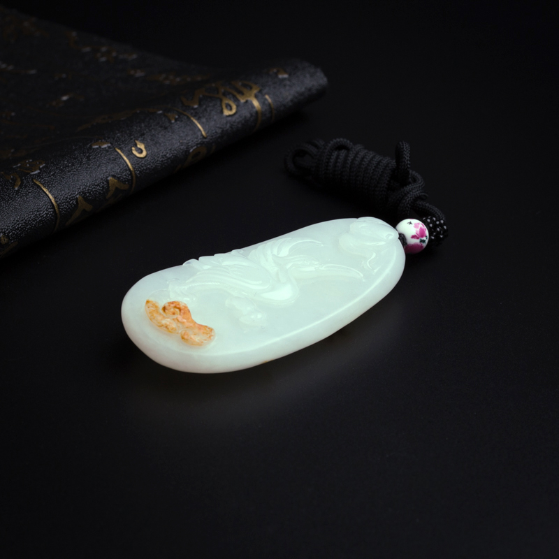 俄料和田玉长寿有福吊坠-红掌柜珠宝