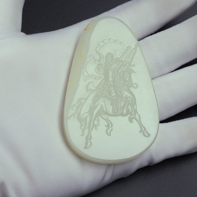 俄料和田玉吊坠-红掌柜