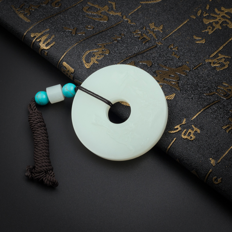 和田玉俏雕风景怀古-红掌柜