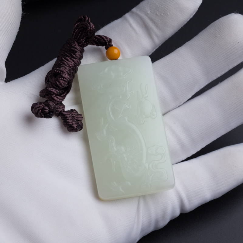 俄料和田玉龙牌-红掌柜