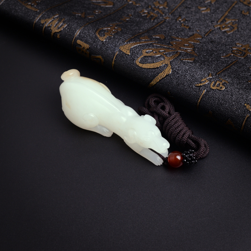 和田玉旺财挂件-红掌柜珠宝