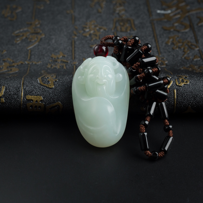 和田玉财神吊坠-红掌柜