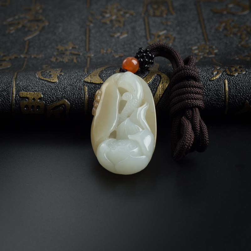 和田玉一品清廉吊坠-红掌柜