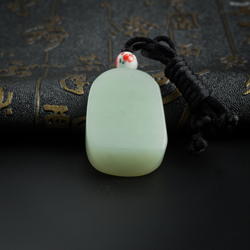 新疆和田玉白玉弥勒佛吊坠-红掌柜