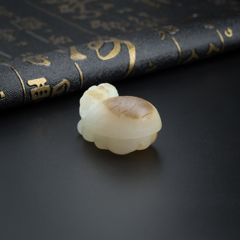 和田玉白玉吊坠-红掌柜