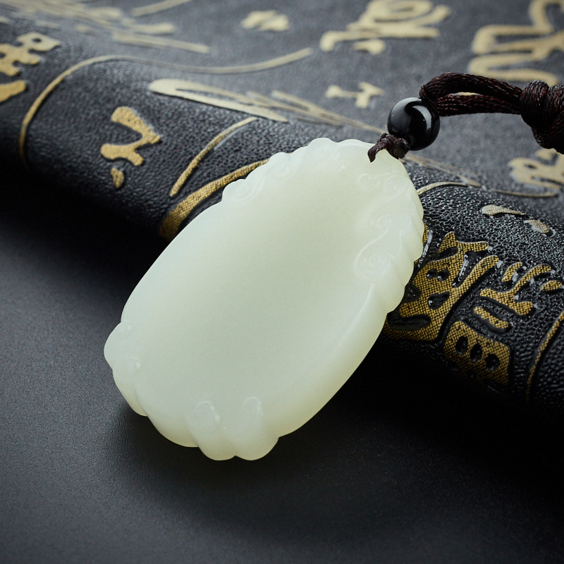 和田玉平安无事牌-红掌柜