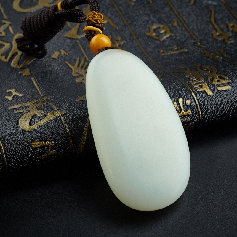 天然新疆和田玉佛牌 - 红掌柜