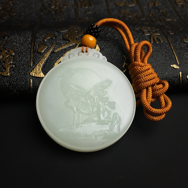 和田玉山水吊坠-红掌柜