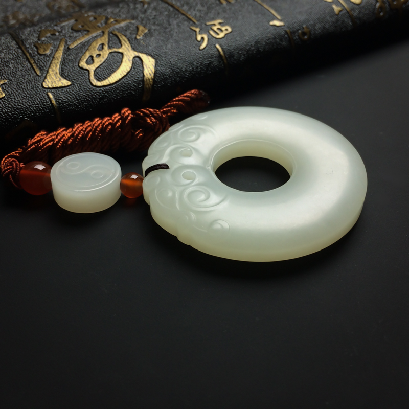 和田白玉平安扣-红掌柜