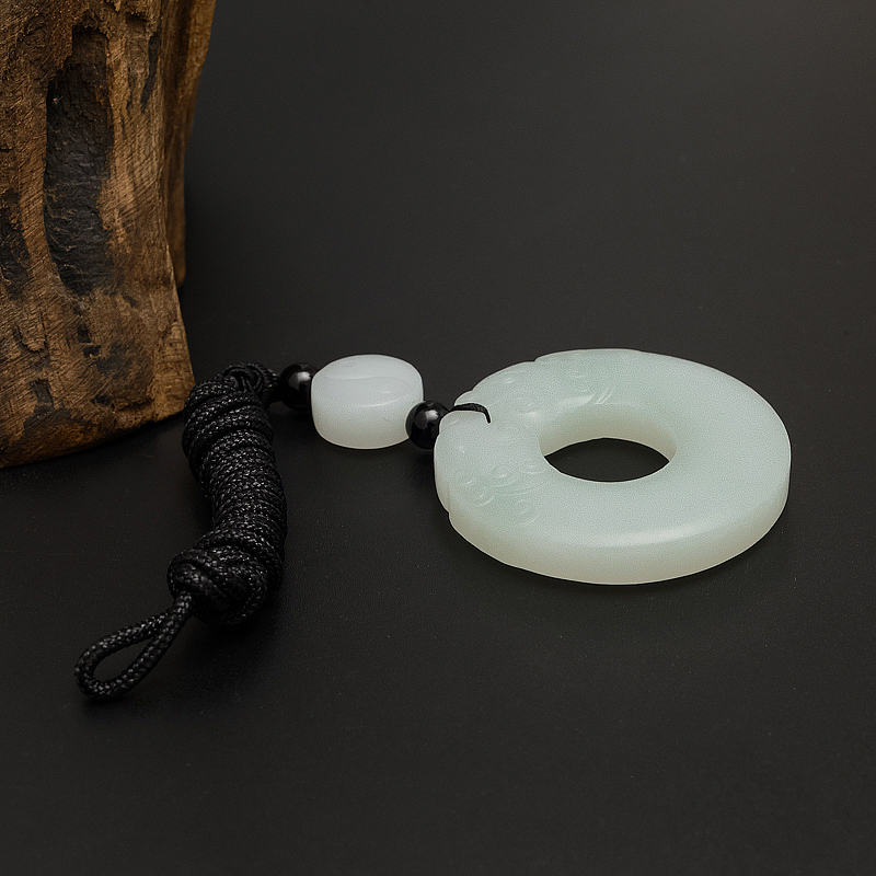 天然和田玉仿古龙纹平安扣吊坠-红掌柜