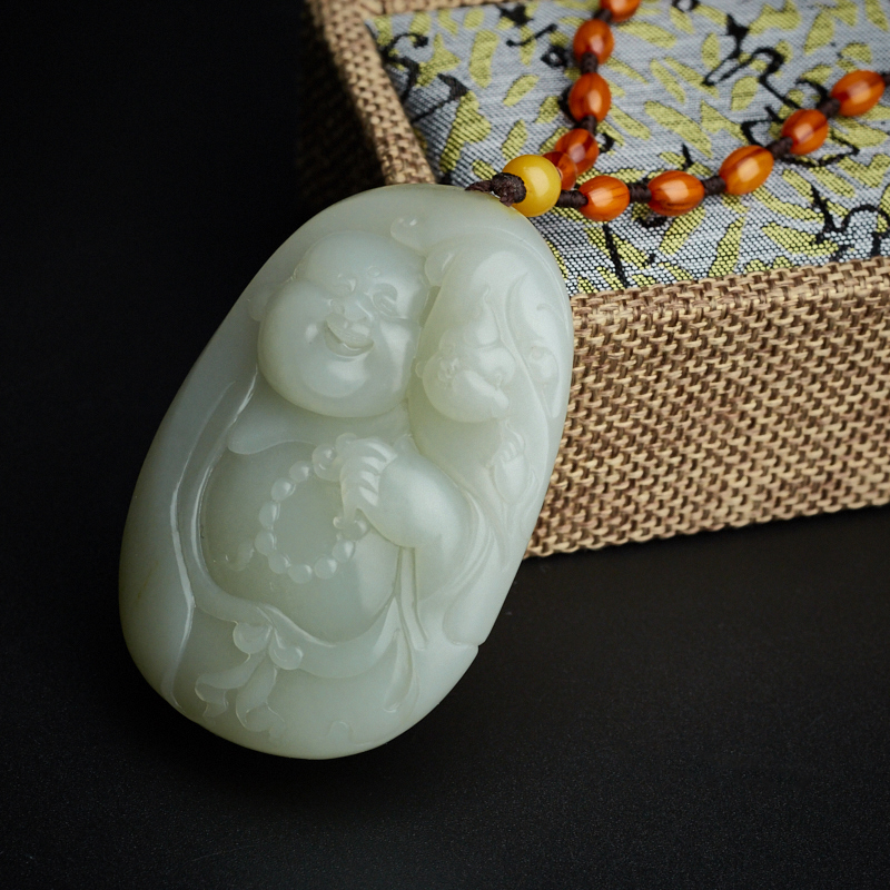 童子戏佛吊坠 - 红掌柜