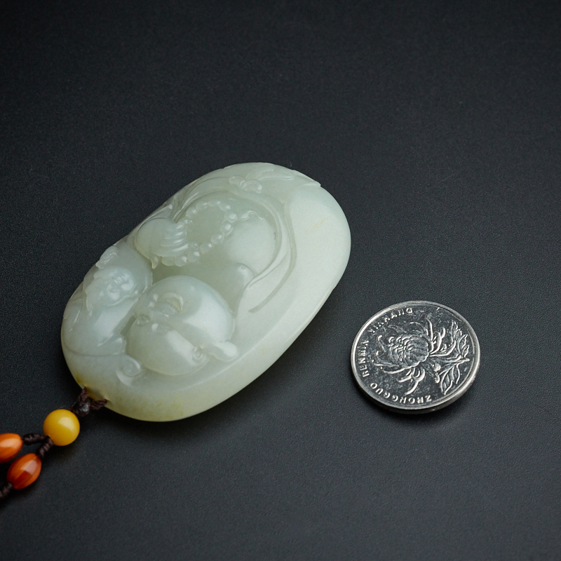 和田玉吊坠 - 红掌柜