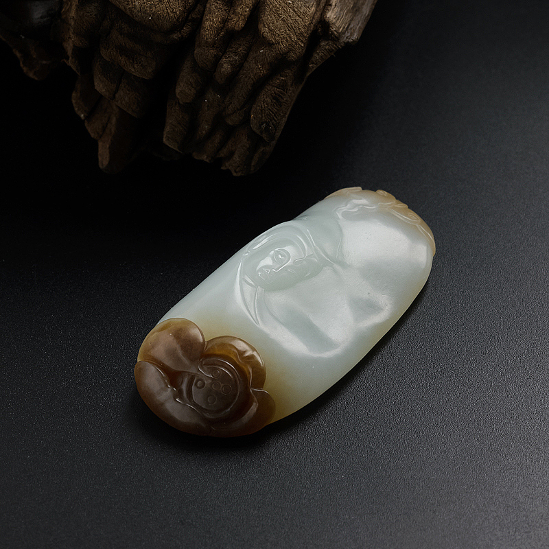 和田玉观音挂件- 红掌柜