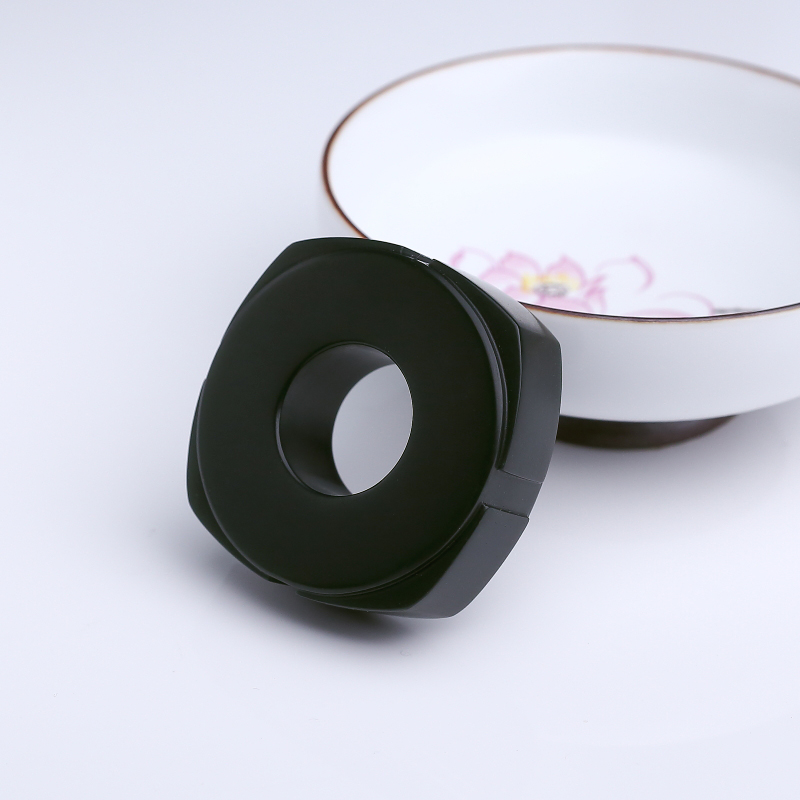 天然和田墨玉手把件套装-红掌柜