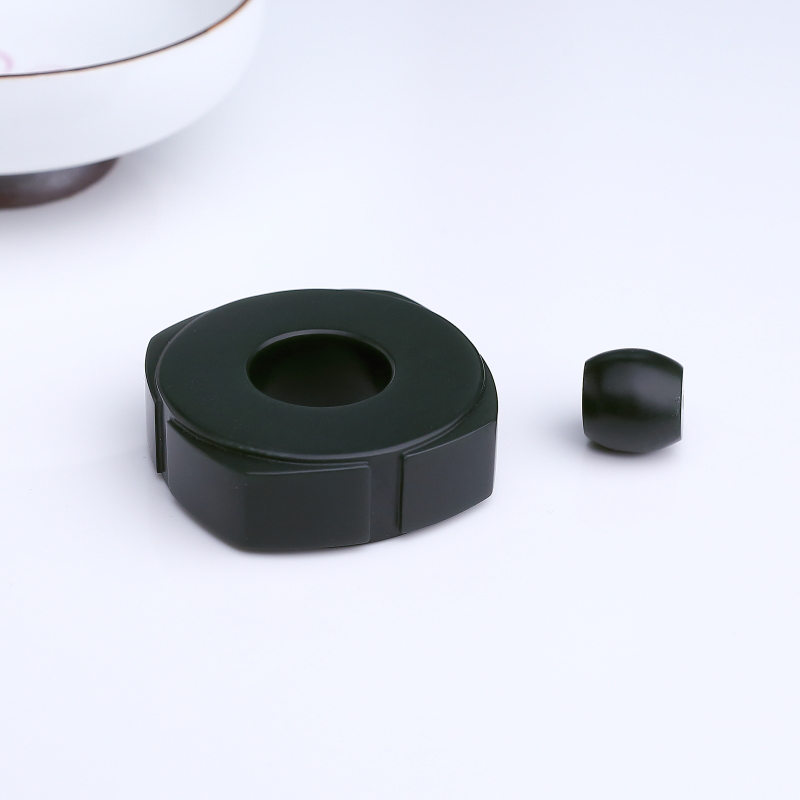 天然山料和田墨玉手把件-红掌柜