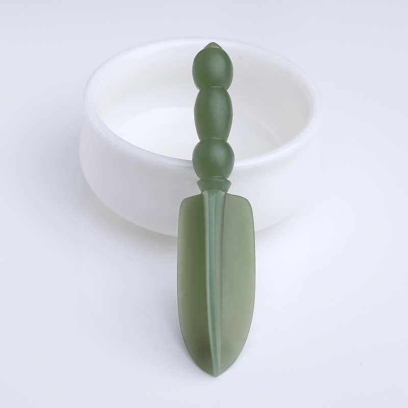 天然山料和田玉金刚杵吊坠-红掌柜