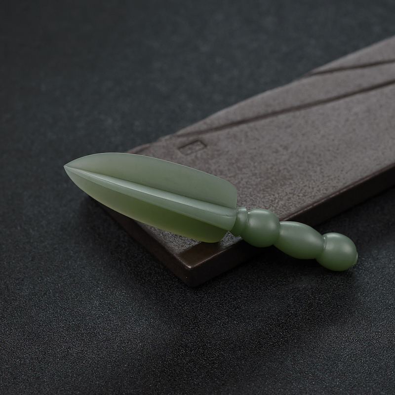 山料和田碧玉金刚杵吊坠-红掌柜