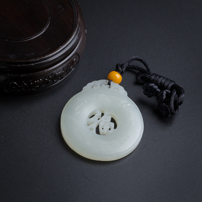 新疆和田玉平安扣吊坠-红掌柜