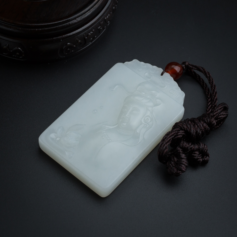 新疆和田玉观音吊坠-红掌柜