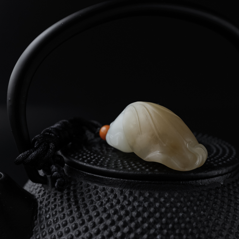 天然和田玉金鱼挂坠-红掌柜