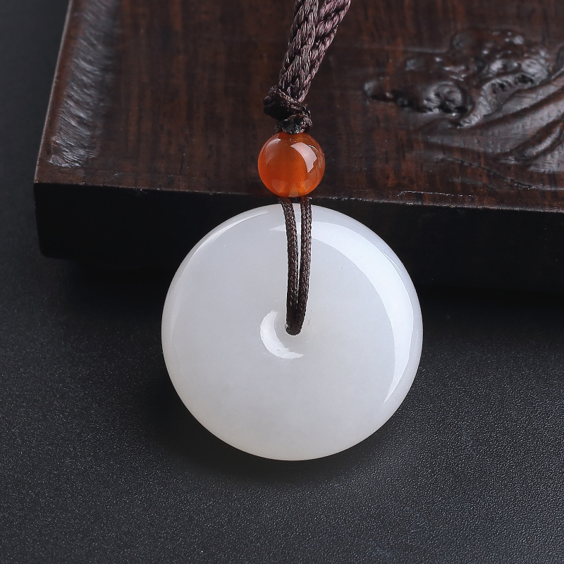 和田玉平安扣吊坠-红掌柜