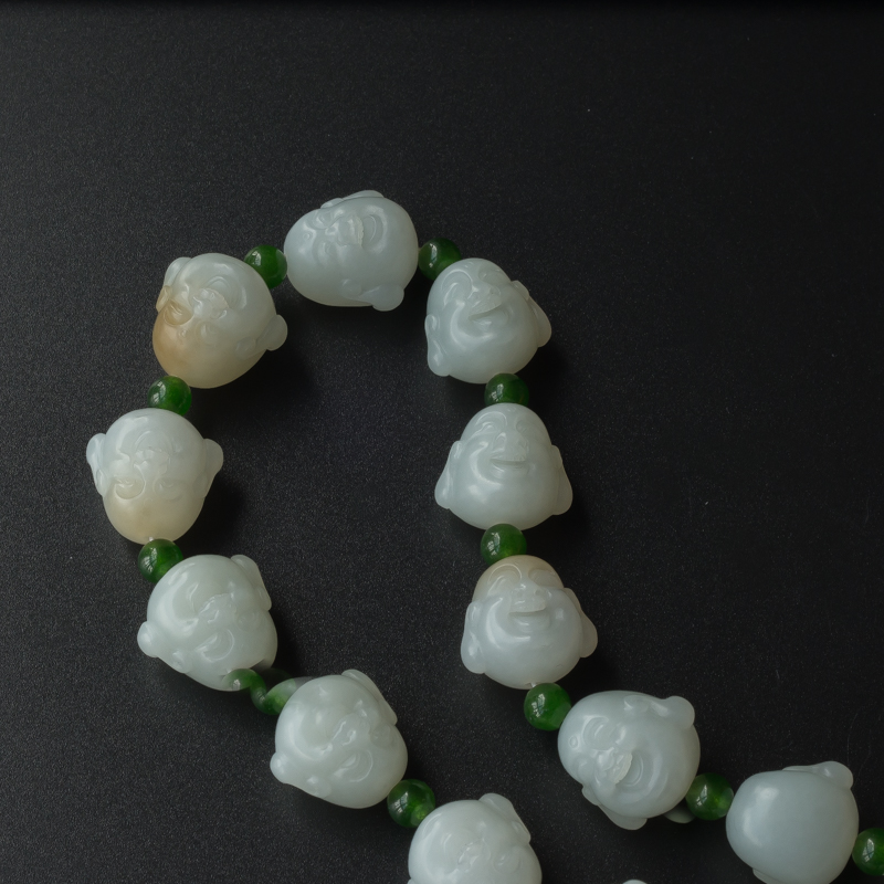 新疆天然和田玉手串-红掌柜